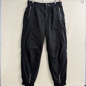 Bogner Black Ski Pants Men’s Size L42 Nylon Snow Pants Zip Pockets Ankle Zips
